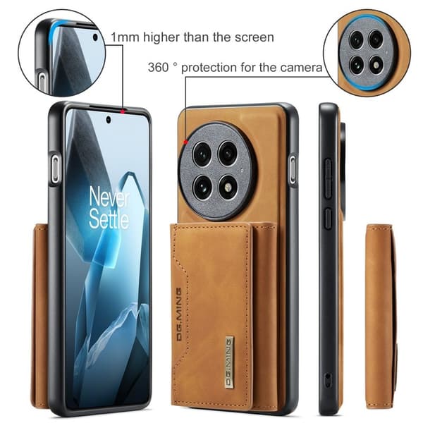 DG.MING M2 Series Mobilskal till OnePlus 13 PU PC TPU - Brun