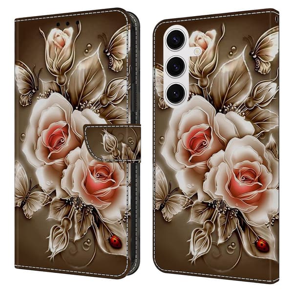 Plånboksfodral för Samsung Galaxy S26 Konstläder Ställ - Brun Rosé