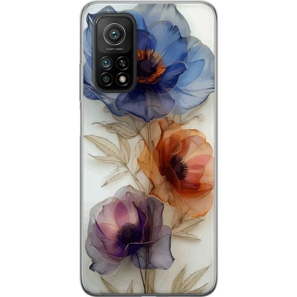Telefontaske til Xiaomi Mi 10T 5G med silkeblomster
