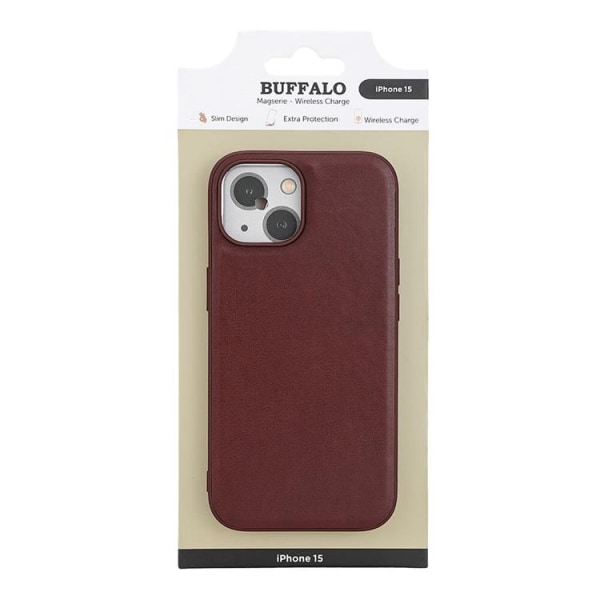 Buffalo iPhone 15 mobiltaske Magsafe - Brun