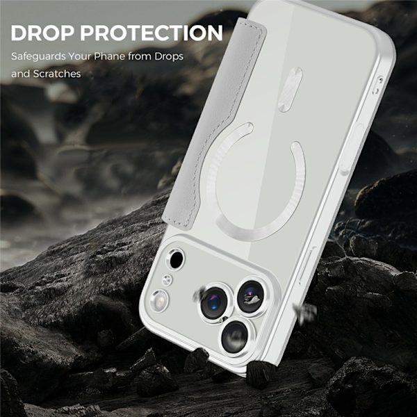 iPhone 17 Pro Max Plånboksfodral MagSafe RFID Grå