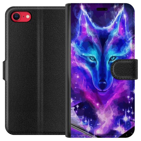 Plånboksfodral till Apple iPhone 8 med Neon Varg