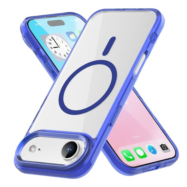 Mobilskal till iPhone Air MagSafe TPU+PC Transparent - Blå Blå