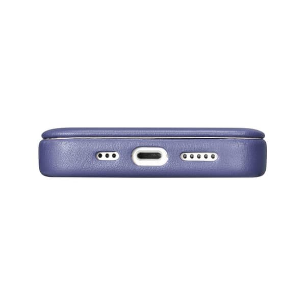 iCarer iPhone 14 Plus Plånboksfodral Magsafe CE Läder - Ljuslila Lila