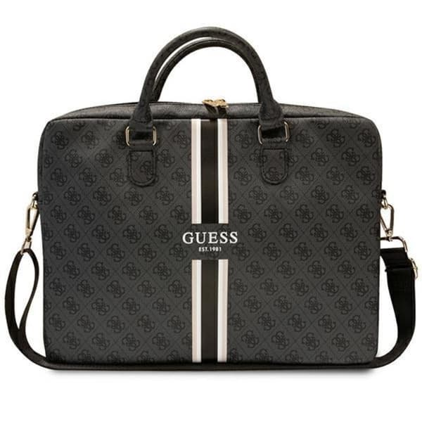 Guess Datorfodral 16'' Printed Stripes - Svart Svart