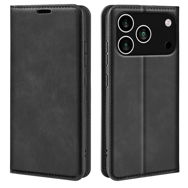 iPhone 17 Pro Max Plånboksfodral Skin Touch - Svart Svart