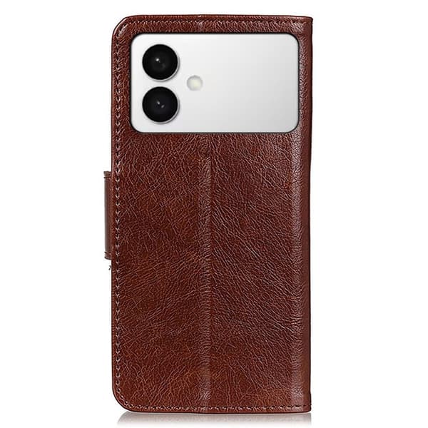 Nappa Samsung Galaxy S26 Edge Plånboksfodral Äkta Läder - Brun