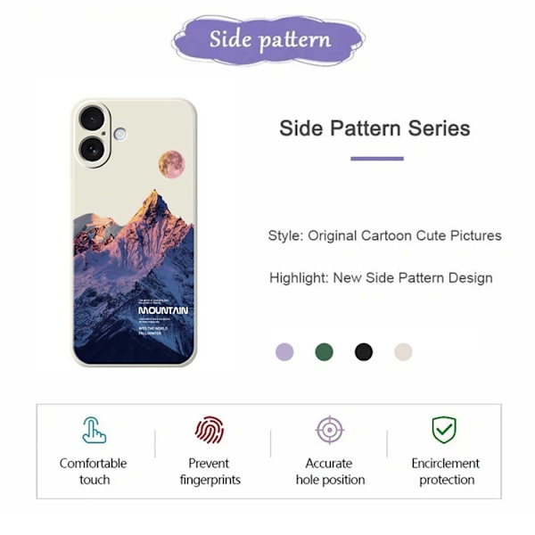 Mobilskal till iPhone 17 Blue Snow Mountain Pattern TPU - Beige Beige