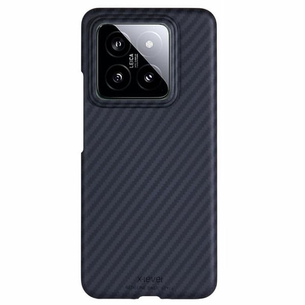 X-LEVEL Mobilskal till Xiaomi 14 Pro Kolfiber Textur Slim Svart
