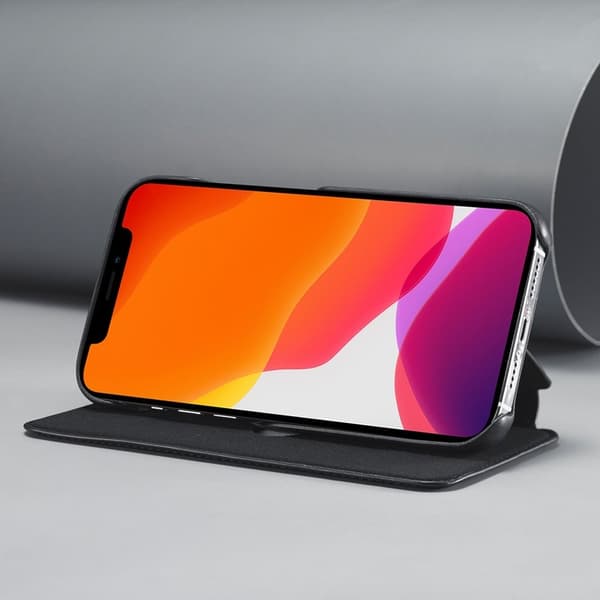 LC.IMEEKE iPhone 12 Pro Max Plånboksfodral Konstläder - Svart
