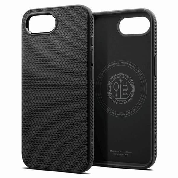 Spigen Telefontaske til iPhone 16e Magsafe Liquid Air - Matt Sort Svart