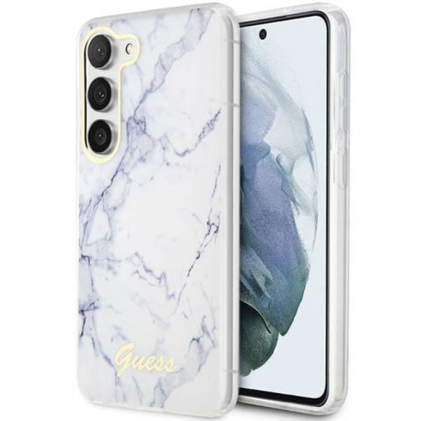 Guess Galaxy S23 Plus -puhelimen kuori Marble - Valkoinen