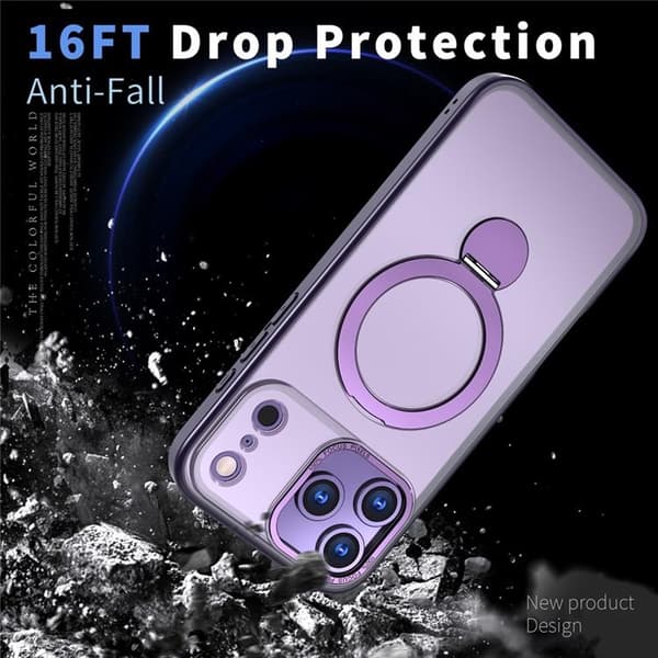 Mobilskal till iPhone 17 Pro MagSafe Rotating Kickstand Lila