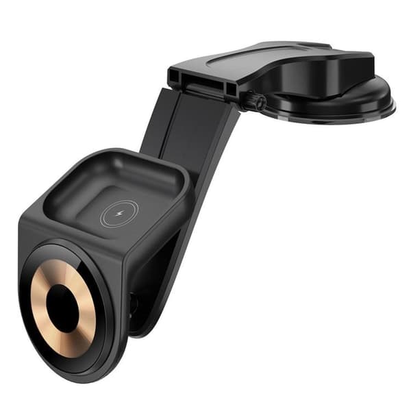 Kojelaudan puhelinteline 15 W 2IN1 - Musta Black