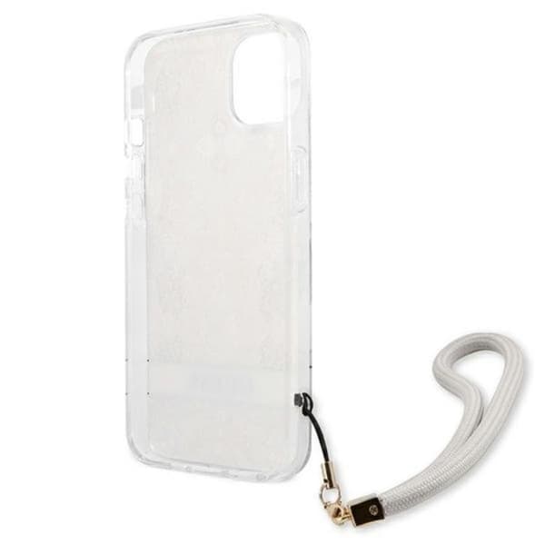 Guess iPhone 13 Mini Skal Flower Strap - Kulta Guld