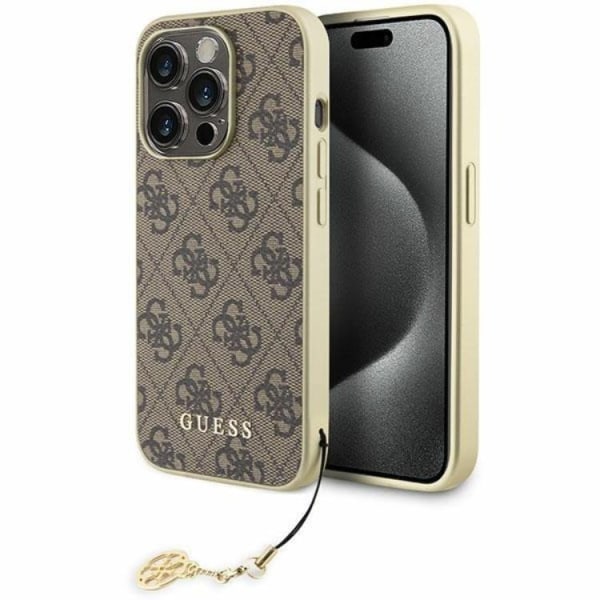 Guess iPhone 15 Pro Mobile Cover 4G Charms Collection - ruskea