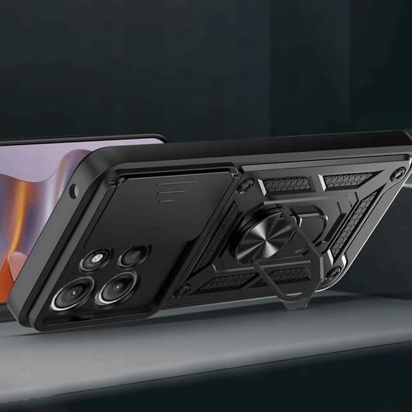 Tech-Protect telefontaske til Motorola Moto G15 Camshield Pro - Sort Svart
