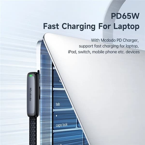 MCDODO USB-C - USB-C 65W Kabel 1.2m CA-3360 MDD PD - Svart Svart
