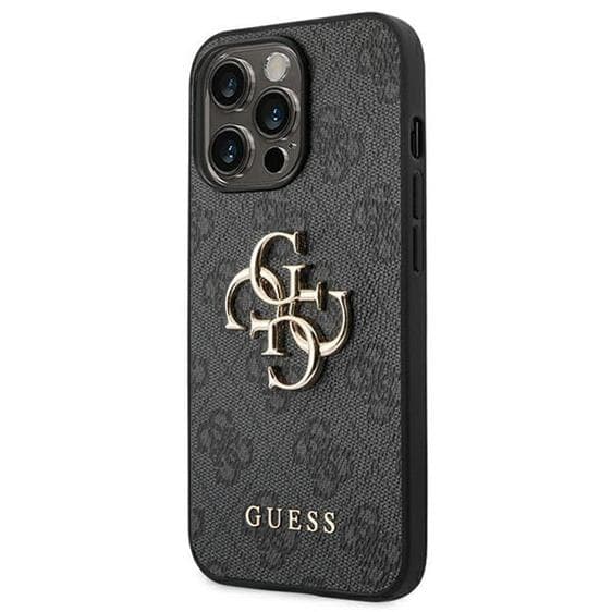 GUESS iPhone 14 Pro Skal 4G Big Metal Logo - Grå Grå