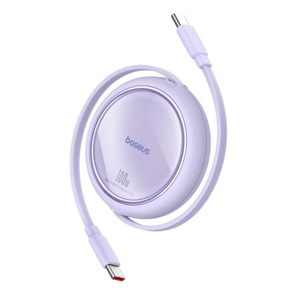 Baseus Retractable Free2Draw Mini USB-C - USB-C 100W 1m - Lila