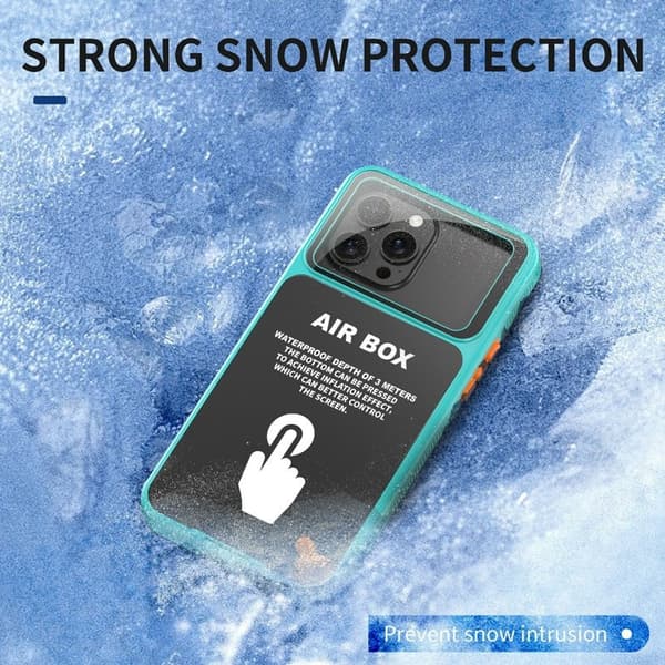 SHELLBOX Air Box Series Mobilskal till iPhone 15 Pro Max Vattentålig Blå