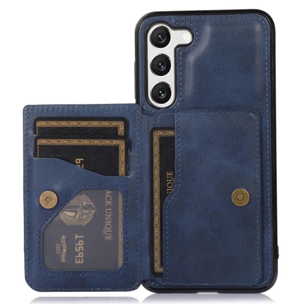 Galaxy S23 Mobile Cover korttipidike Kickstand magneetti - sininen