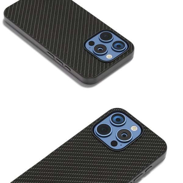 ABEEL Mobilskal till iPhone 16 Pro Max Läder+PC+TPU Svart Svart