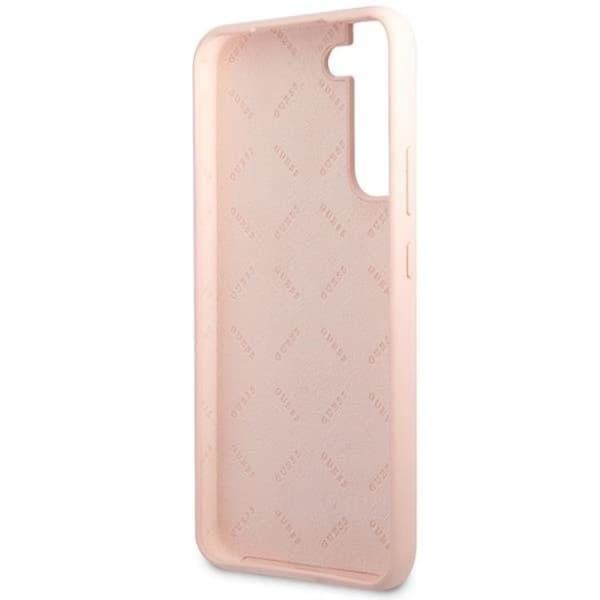 Guess Galaxy S23 Plus Skal Silicone Script Metal Logo - Rosa Rosa