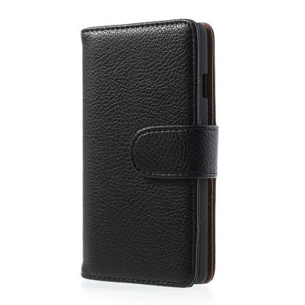 Præget pung etui til LG Optimus L9 II (sort) Black