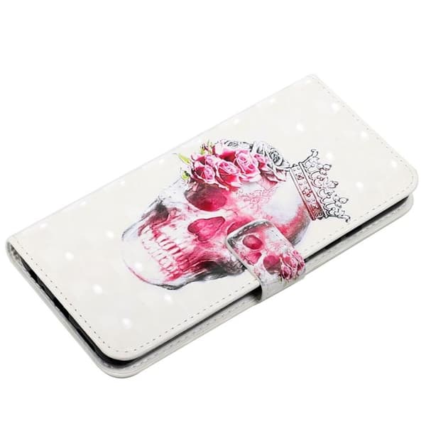 iPhone 14 Plus Plånboksfodral Folio Flip - Crown Skull Flerfärgad