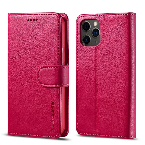 LC.IMEEKE iPhone 12 Pro Max Plånboksfodral i Konstläder - Röd
