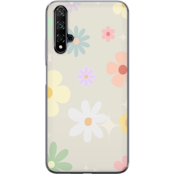Mobilskal till Huawei nova 5T med fejdande blommor