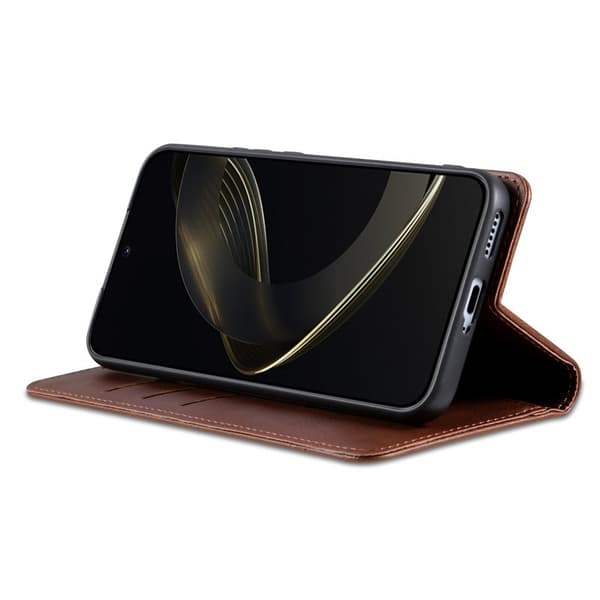 AZNS Xiaomi 14T Plånboksfodral Konstläder - Brun