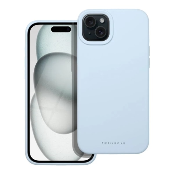Roar iPhone 15 Plus Mobilskal Roar Cloud Skin - Ljusblå