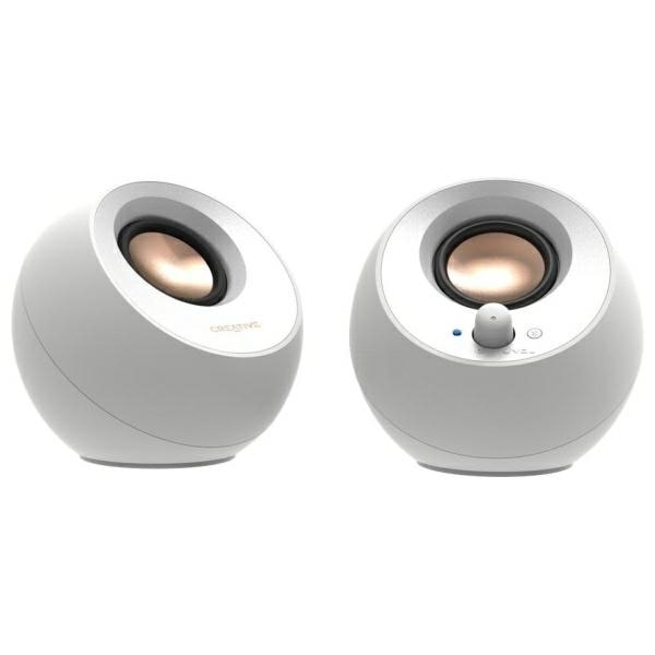 Creative Datorhögtalare Bluetooth USB-C Pebble 2.0 V3 - Vit Vit