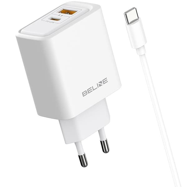 Beline Hurtigoplader 45W USB-C Med Kabel - Hvid Vit