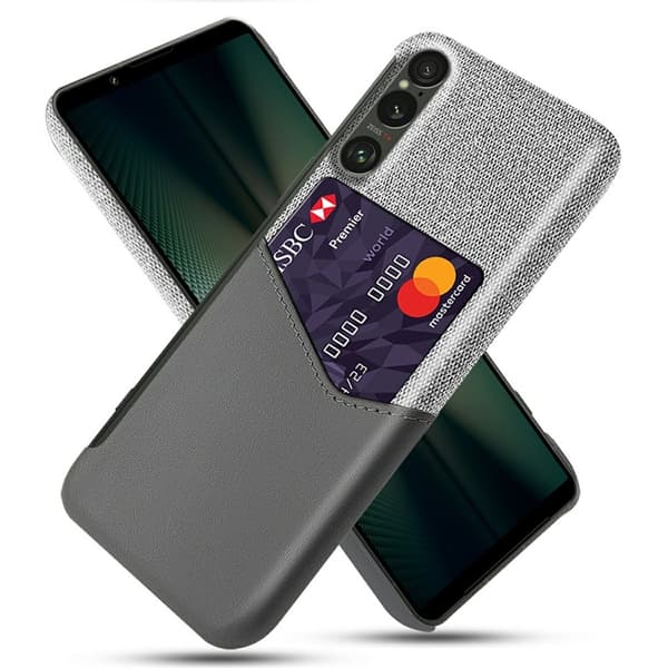 Mobilskal till Sony Xperia 1 VII med Korthållare Kickstand - Grå Grå