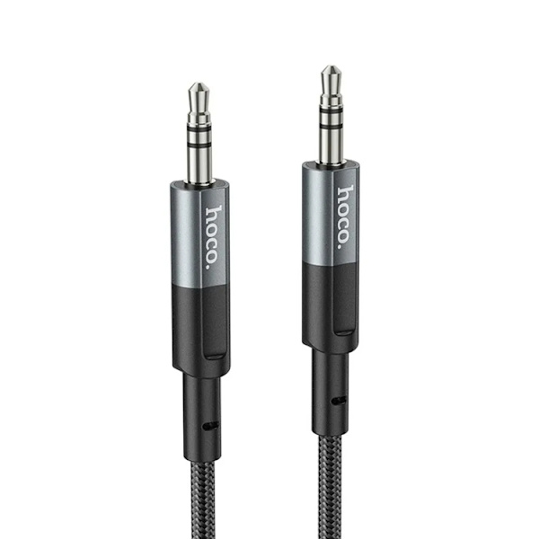 Hoco AUX 3.5mm Jackkabel 1m - Metal Grå Grå