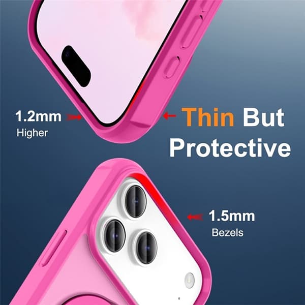 Mobilskal till iPhone 17 Pro Max MagSafe TPU+PC Kickstand - Rosé Rosa