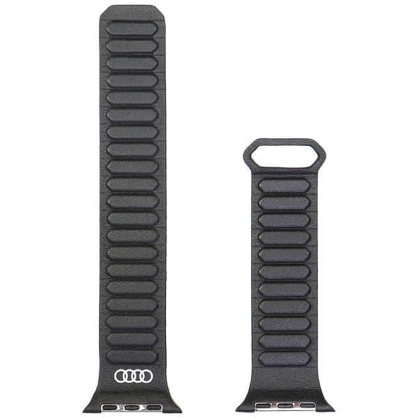Audi Apple Watch 40/41/42mm Armbånd Magnetisk Ring - Sort Svart