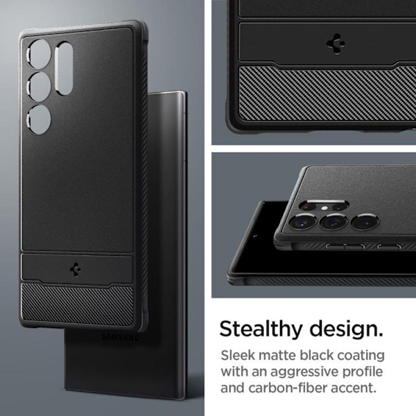Spigen Galaxy S23 Ultra Skal Rugged Armor - Svart
