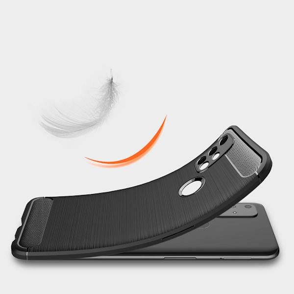 Carbon Fiber Mobilskal till Oneplus Nord N10 5G - Svart Svart