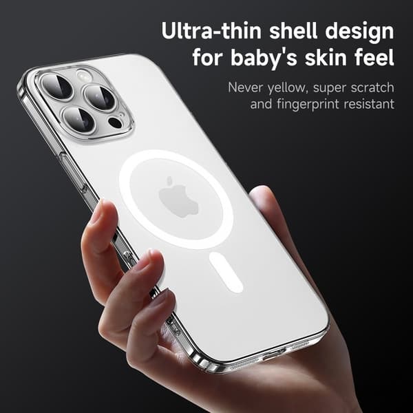 SULADA iPhone 15 Pro Max Skal MagSafe PC+TPU Matt Transparent