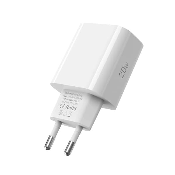 Tech-Protect Snabbladdare NC20W 1-Port PD20W - Vit Vit