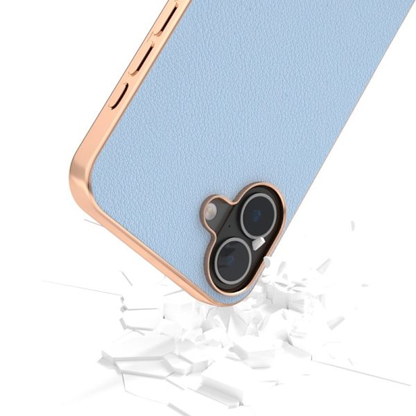 ABEEL Mobilskal till iPhone 16 Plus Electroplating Kantskydd Blå
