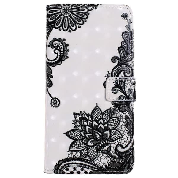 iPhone 14 Plus Plånboksfodral Folio Flip - Lace Flower Flerfärgad