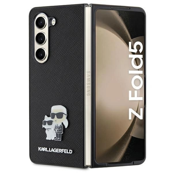 Karl Lagerfeld Galaxy Z Fold 5 Mobilskal Karl & Choupette Pin Svart