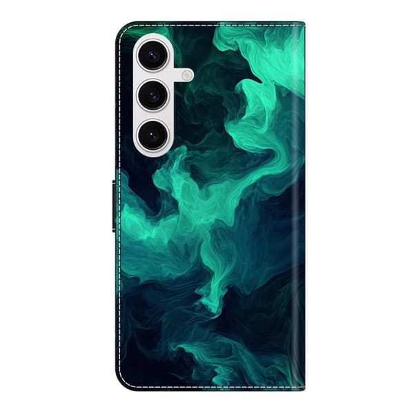 Samsung Galaxy S26 Plus Plånboksfodral Ställning Mönstertryck Konstläder - Rök