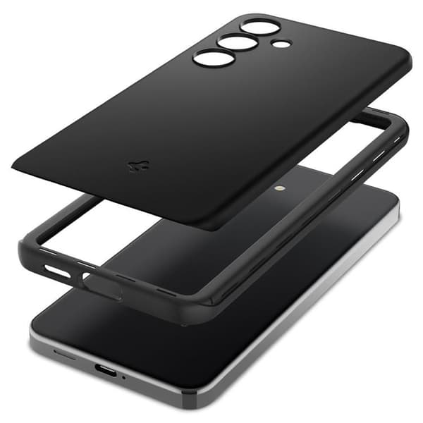 Spigen Galaxy S24 Mobilcover Thin Fit - Sort Svart