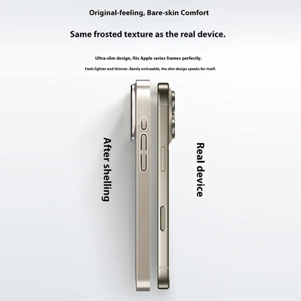 Mobilskal till iPhone 16 Pro med iPhone 17 Pro Utseende - Silver Silver